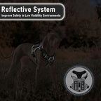 Tactical Dog Harness for Extra Large Dog Breeds, No Pull Adjustable Pet Harness with Handle, Reflective K9 Military Service Dog Vest for Walking Hiking Training, Black Ethnic, XL