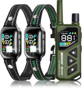 Smart Dog Training Collar for 2 Dogs, 2-in-1 Remote Control Shock Collar with AI Anti-Barking Device for Small/Medium,/Large Dogs, IPX7 Waterproof