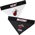 Pets First NBA Dog Bandana - Miami Heat Reversible Pet Bandana. 2 Sided Home & Away Sports Bandana with a PREMIUM Embroidery TEAM Logo, Small/Medium