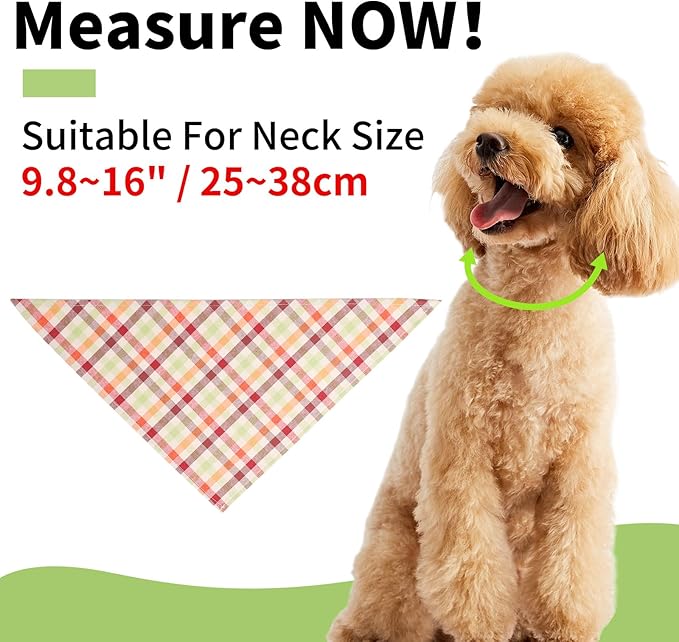 Segarty 30 Pack Pet Scarf, 22.8"x15.7" Washable Triangle Plaid Bibs Dog Bandanas Accessories Bulk for Small Medium Dogs Cats Large Puppy, Adjustable Reversible Boy Pets Birthday Kerchief