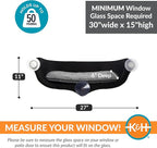 K&H Pet Products EZ Mount Window Bed Kitty Sill Tan 27 X 11 X 6 Inches