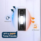Dreyoo Metal Doorbell Push Button, Heavy Duty Metal Door Bell Wired Button LED Lighted Wall Mounted Door Bell Push Buttons for Home Universal Garage Opener Switch Property in Copyright(Black)