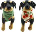 Realeaf Spring Dog Bandanas 2 Pack,Floral Pet Scarf for Boy and Girl, Premium Durable Fabric, Seasonal Bandana for Dogs (Small)