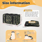 Cat Carrier Soft 25lbs Two Loading Pet Carriers Portable Small Dog Puppy Airline Approved Carrier with Side Pockets Foldable Portable for Outdoor Car Black Camouflage
