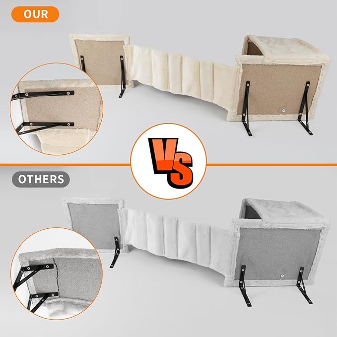 Cat Wall Shelves, Multi-Level Cat Climbing Furniture, Space-Saving Wall-Mounted Cat Climber Set with Perches,Bridge,Hammock,Scratching Board & Ball for Indoor Cat Play (Light Grey)