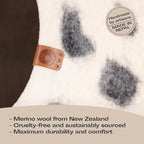 MEOWFIA Cat Cave – Premium Felt Cat Bed for Indoor Cats, Handmade Merino Wool (Snow Leopard, Large)