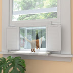 GDLF Cat Window Box, Universal Cat Window Perch Catio with Mosquito Proof, Fits Double Hung Frames 24" to 39.5" Wide, for Sunbathing, Napping & Nature Viewing