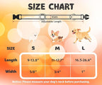 Tunkoo Dog Collar with Bow Tie Elegant Plaid Soft Comfy Cotton Adjustable Collar Premium Metal Buckle,Small Medium Large Puppy Cat Outdoor Training Walking Running（Orange Grid，L）