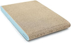 AMZNOVA Cat Scratcher Rescratch Cat Scratching Board, Scratching Pad with Catnip for Indoor, Flat Cardboard Scratcher Scratch Board for Kitten, Extra Wide, Baby Blue