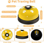 3 Pack Dog Doorbells, Pet Training Bells for Go Outside Potty Training and Communication Device Large Loud Dog Bell Cat Puppy Interactive Toys Adjustable Strap Door Bell (Yellow)