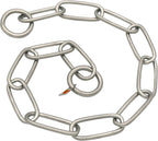 Herm Sprenger Matte Stainless Steel Fur Saver Long Link Dog Collar No-Pull Slip Chain for Medium Large Dogs Professional Training Collar Correction Chain Made in Germany (21in (54cm) x 4mm)