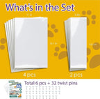 Anti-Cat Scratch Furniture Protector-6-Pack –Single-Sided, Heavy-Duty Self-Adhesive Tape, No-Residue for Couch, Doors & Walls - with 32 Twist Pins