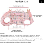 Dog Lift Harness Dog Carrier Dog VES Harness Adjustable Dog Leash with Small Puppy Treat Bag（Pink,L）