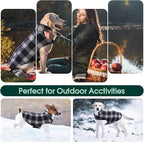 Kuoser Dog Winter Coat, Reversible Dog Jacket, Warm Doggie Coat British Style Puppy Cold Weather Vest, Windproof Pet Clothes Vest for Small Dogs, Blue S