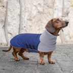 Dachshund Dog Coats Jacket fit for Dachshunds Corgi Weiner Reversible Winter Coat Padded Cotton Lining high Collar Dog Suit in Autumn Winter Navy S