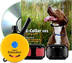 Educator 1/2 Mile Remote Dog Training System Plus E-Collar 101 Training DVD, Safe Humane Stimulation, Pavlovian Tone, Waterproof, Odorproof Biothane Collar, Night Light, Rechargeable, 2 Dog, Yellow