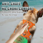 BARKBAY No Pull Dog Harness Large Reflective Dog Harness with Front Clip and Easy Control Handle for Walking Training Running with ID tag Pocket(Orange,XS)