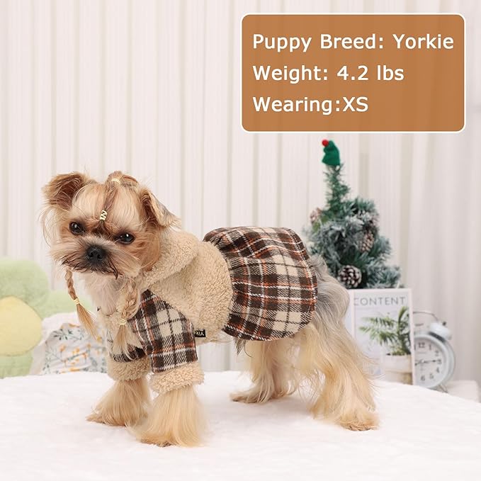 Dog Hoodie Dog Sweater Doggie Winter Clothes for Small Dogs Boy Girl Pet Hoodies for Dogs Cold Weather Doggy Coats Fall Winter Puppy Sweatshirt for Chihuahua Yorkie Cat Sweater Costumes
