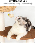 Modern Cat Tree for Large Cat, Wood Cat Tower Heavy Duty with Scratch Post for Indoor Big Cats (133cm (Particle Board))