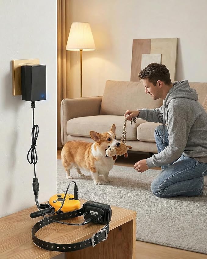 E Collar Charger Dual Lead for Mini Educator 300 400 ET-300 ET-400 Dog Training Collar, Replacement Power Adapter Charging Cable