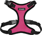 Voyager Step-in Pet Harness - All Weather Mesh, Adjustable Step in Harness for Cats and Dogs by Best Pet Supplies - Fuchsia/Black Trim, XL
