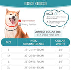 Adjustable No Pull Dog Collar - Heavy Duty Martingale Slip Collar with Reflective Widened Nylon & Metal Buckle for Training Walking Hunting (Small/Medium/Large Dogs),Blue,L