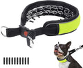Martingale Collar for Dogs, No Pull Dog Collar for Large Medium Dogs, Reflective Anti Pull Dog Collar with Buckle, Adjustable Heavy Duty Nylon Slip Collar for Training Walking 1.8 Inch Wide S Green