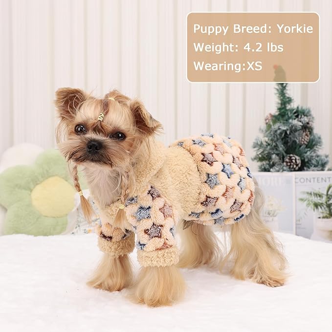 Dog Hoodie Sweater Winter Dog Clothes for Small Dogs Boy Girl Pet Sweater Dress for Dogs Cold Weather Coats Fall Puppy Sweatshirt Chihuahua Yorkie Cat Sweater Costumes