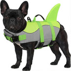 ASENKU Dog Life Jacket - Pet Safety Vest for Swimming & Boating, Shark Life Jacket with Floatation, Dog Lifesavers Swimsuits for Small Medium Large Dogs (Green, M)