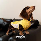 Dachshund Dog Cooling Vest, Breathable Summer Dog Cooling & Quick-Dry Shirt for Outdoor Activities,Mini Dachshund Lightweight Clothes, Vest Small Dogs (Yellow, S (7-12 lbs))