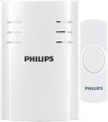 Philips Wireless Doorbell Kit, Plug-In Reciever, 1 Push Button, 8 Melodies, 4 Volume Levels, 150 Ft Range, White, DES2180W/27
