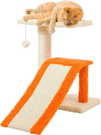AeroMark Armarkat Model X2101 Two-Level Real Wood Cat Scratcher, Beige/Orange