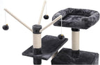 FEANDREA B01J7AN53C XXL Climbing Tree, Stable Cat Tree with Hammock, Cave, Play Sisal, 154 cm, Smoke Grey Beige Light Grey PCT86G, 15600 g