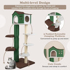 PETSITE 60 Inch Modern Cat Tree, Multi-Level Cat Tower with Sisal Scratching Posts, Condo, Plush Perches, Ideal for Indoor Cats