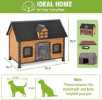 Gutinneen Extra Large Heated Dog House for Outside XL Insulated Dog House Outdoor Weatherproof with Safe Heating Pad, 6-Sided Thermal Liner, Chew-Proof Metal Frame for Medium to Large Dog Breeds