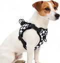 PUPTECK No Pull Dog Harness Small Sized Dog, Adjustable Reflective Escape Proof Easy Control, Comfortable Soft Padded Step in Pet Vest Harness, Black&White Checkered, S