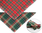 2PCS Christmas Dog Bandanas Plaid Two-Sided with Tassels,Holiday Scarf,Stylish Triangle Dog Outfit for Boy and Girl,Winter Christmas Classic Red-Green Plaid Pet Scarf for Medium to Large Dogs