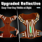 BARKBAY Dog Harness No Pull with ID Tag Pocket - Heavy Duty, Reflective, Easy Control for Large Dogs(Orange,M)