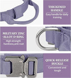 COOYOO Dog Collar,3 Piece Set Tactical Dog Collars, Adjustable Military Training Nylon Dog Collar with Control Handle and Heavy Metal Buckle for Medium and Large Dogs