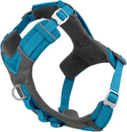 Kurgo Journey Air Dog Harness - Secure Fit for Active Dogs - Padded Chest - Lightweight Ripstop Fabric - Breathable Mesh - Reflective Trim - Back Assist Handle - Coastal Blue - Small