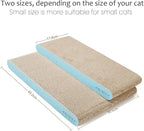 AMZNOVA Cat Scratcher Rescratch Cat Scratching Board, Scratching Pad with Catnip for Indoor, Flat Cardboard Scratcher Scratch Board for Kitten, Extra Wide, Baby Blue