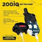 Dogtra 200iQ Remote Training E Collar – 100 Levels, Tone, Vibration, 1/2 Mile Range – Compact, Waterproof, One-Handed Control for Dogs 10 lbs+ – Lightweight Design for Daily Training – Flower Power