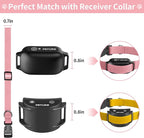 Modern Stylish Ecollar Replacement Strap, Nylon 3/4" Replacement Collar for Shock Collar with Quick Release Buckle, Soft Shock Collar Replacement Strap for Small Medium Large Dogs (Pink & Yellow)