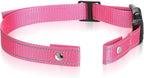 Collar Replacement Strap, Reflective Pet Safe Collars Replacement, Ecollar Replacements Strap for Bark Collar Small Dogs Training, Pink