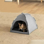 Cat Tent, Cat Houses for Indoor Cats, Quick Assembly and Disassembly, Portable Pet Tent, for Cats, Small Dogs and Other Small Animals (Blue Grey)