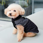 Warm Fleece Dog Coats for Medium Dogs,D-Rings Waterproof Puppy Jacket for Cold Winter,Black L