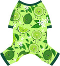 Dog Pajamas Pjs Spring Summer Dog Clothes for Small Dogs Girl Boy, Soft Stretchy Tiny Chihuahua Yorkie Puppy Clothes Doggie Onesies Cat Pet Jammies Outfit, Lemon, L
