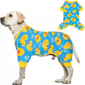 KYEESE Dog Pajamas Comfy Dog Pajamas Medium Sized Dogs Comfy Pet Onesie Costume Stretchy Pet Jammies Coat Blue Floating Duck Pets Pjs Soft Dogs Clothes Velvet Pets Onesie, XX-Large