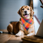 10PCS Dog Bandanas Plaid for Medium Breed Kerchief Washable Triangle Bibs Head Scarves Scarfs for Boys and Girls Grooming Accessories