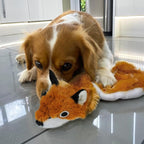 Best Pet Supplies Squeaky Dog Toys with Soft Durable Fabric for Small, Medium and Large Pets Interactive Toy for Indoor Play, Supports Active Biting and Play - Fox, Large